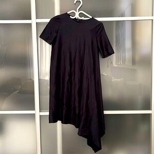 COS navy asymmetrical dress, size xs